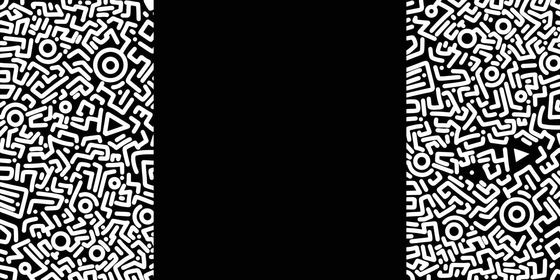 Vertical Frame of White Labyrinthine Design Elements vector