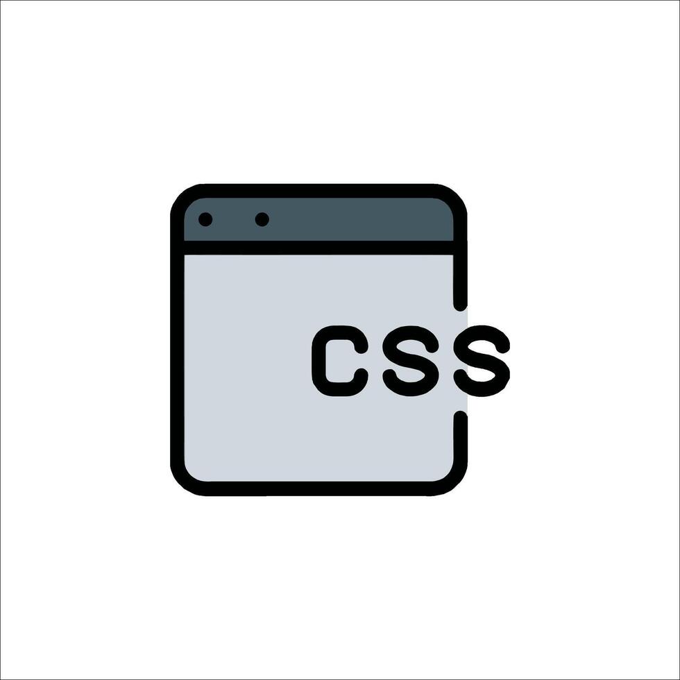 css icono web desarrollo estilo hojas codificación, Interfaz vector