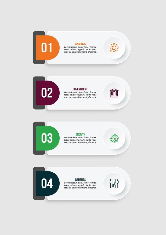 Infographic template business concept design with workflow. vector