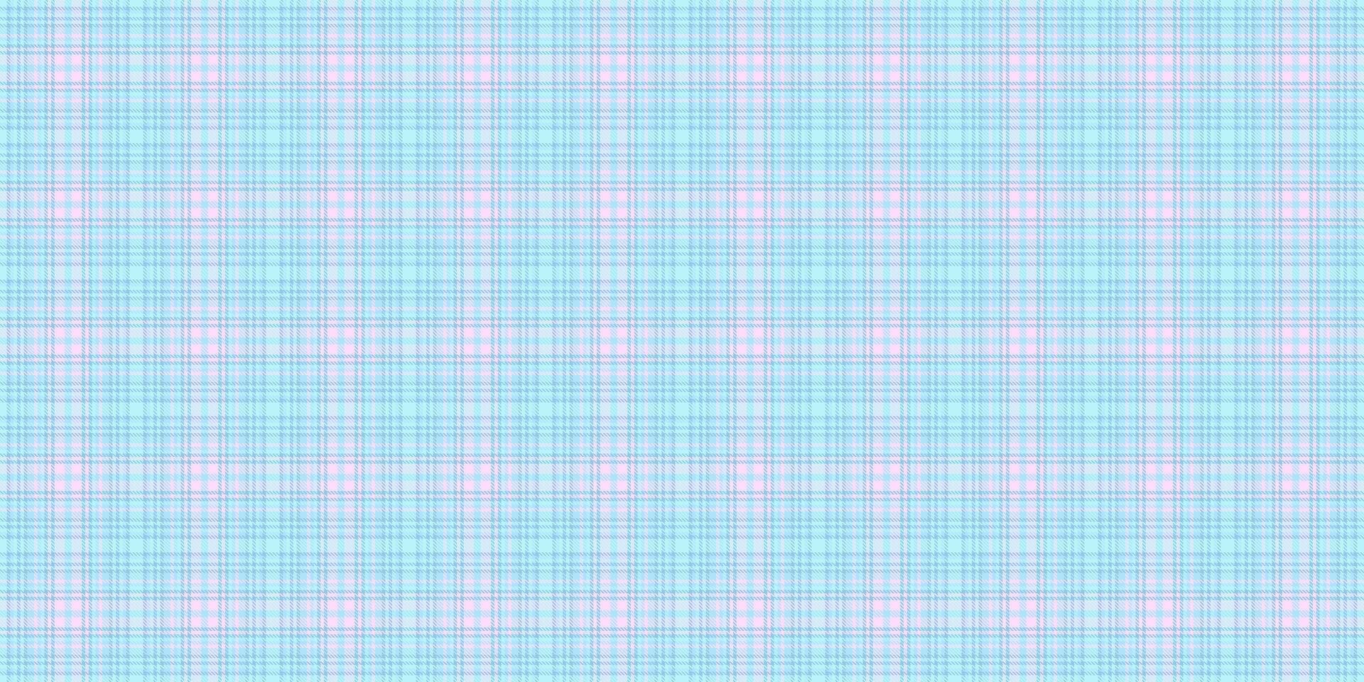 Pastel plaid pattern in light blue and pink. Textile design with intersecting lines creates a visually appealing, classic style for backgrounds, designs, more. vector