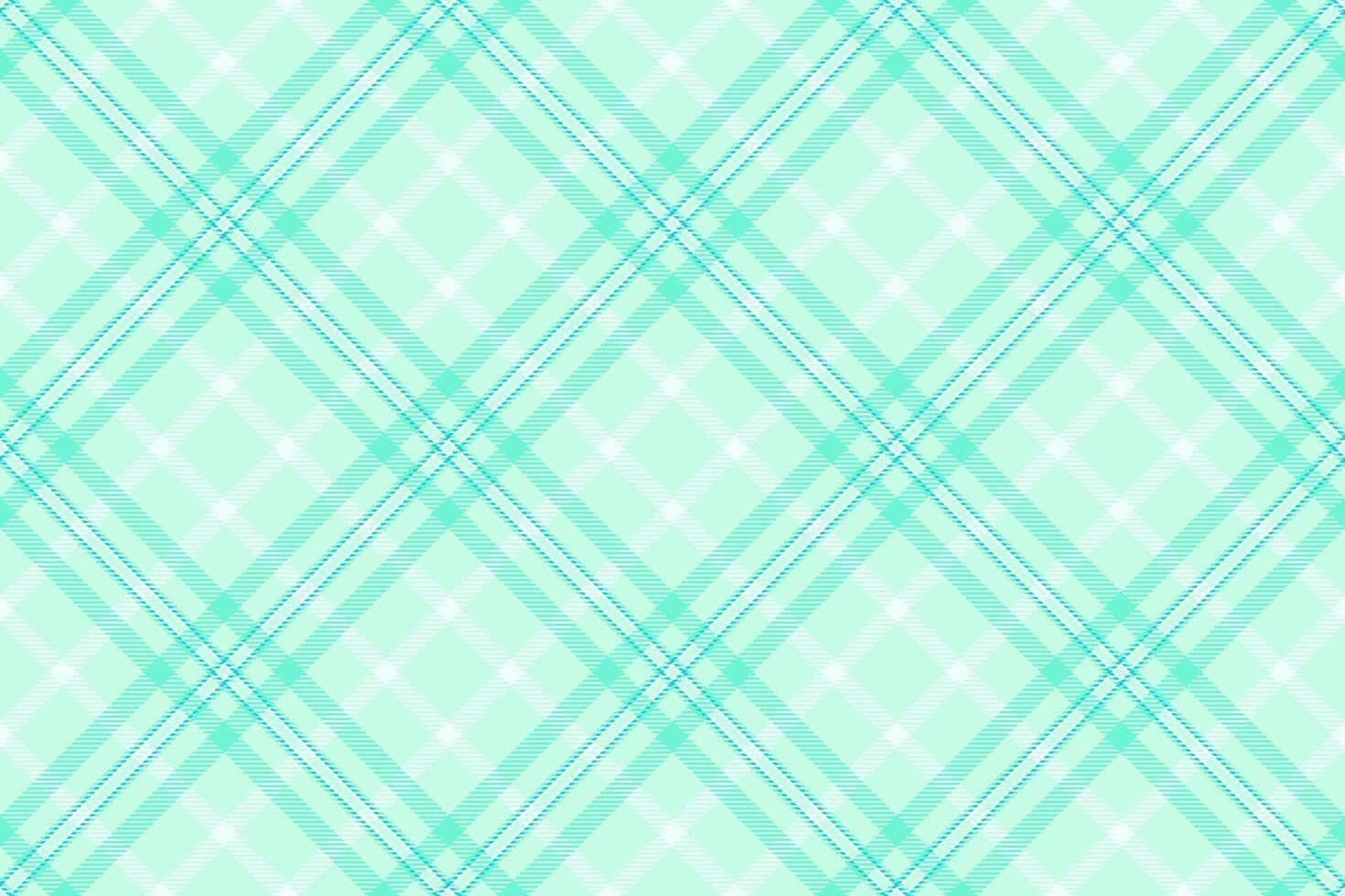 Aqua and turquoise plaid pattern. A seamless diagonal tartan design perfect for textile prints, backgrounds, or modern design applications. vector