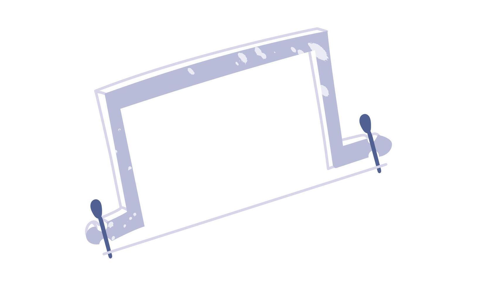 String cutter for soap. Flat color illustration with paint splatter noise. Soap making. Cutting a large soap mold into pieces. Creative item. Projects, workshops, design, education vector