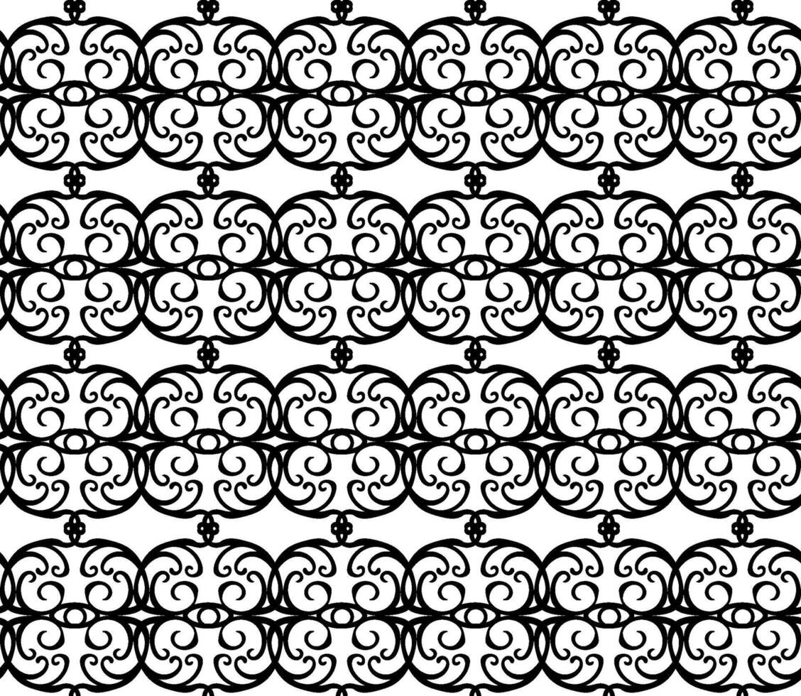 Seamless black pattern suitable for lattice, fence or fabric design vector