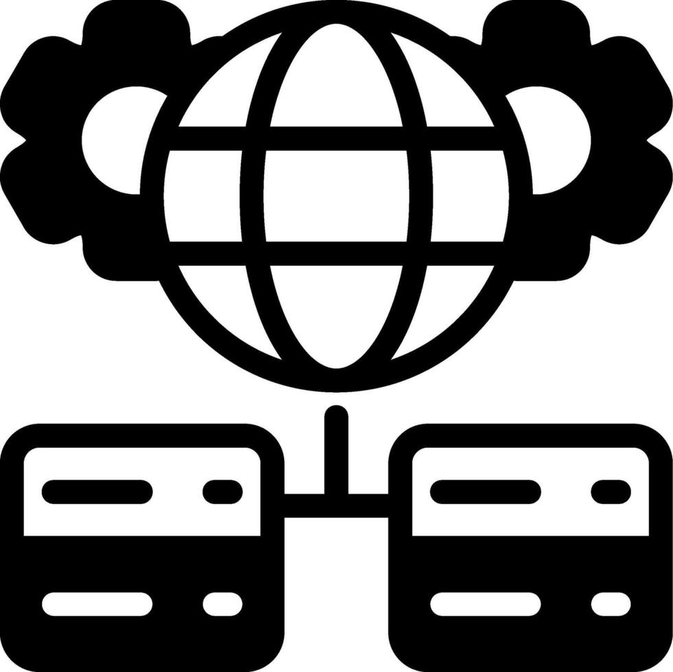 Node.js Hosting Semi Solid Icon vector