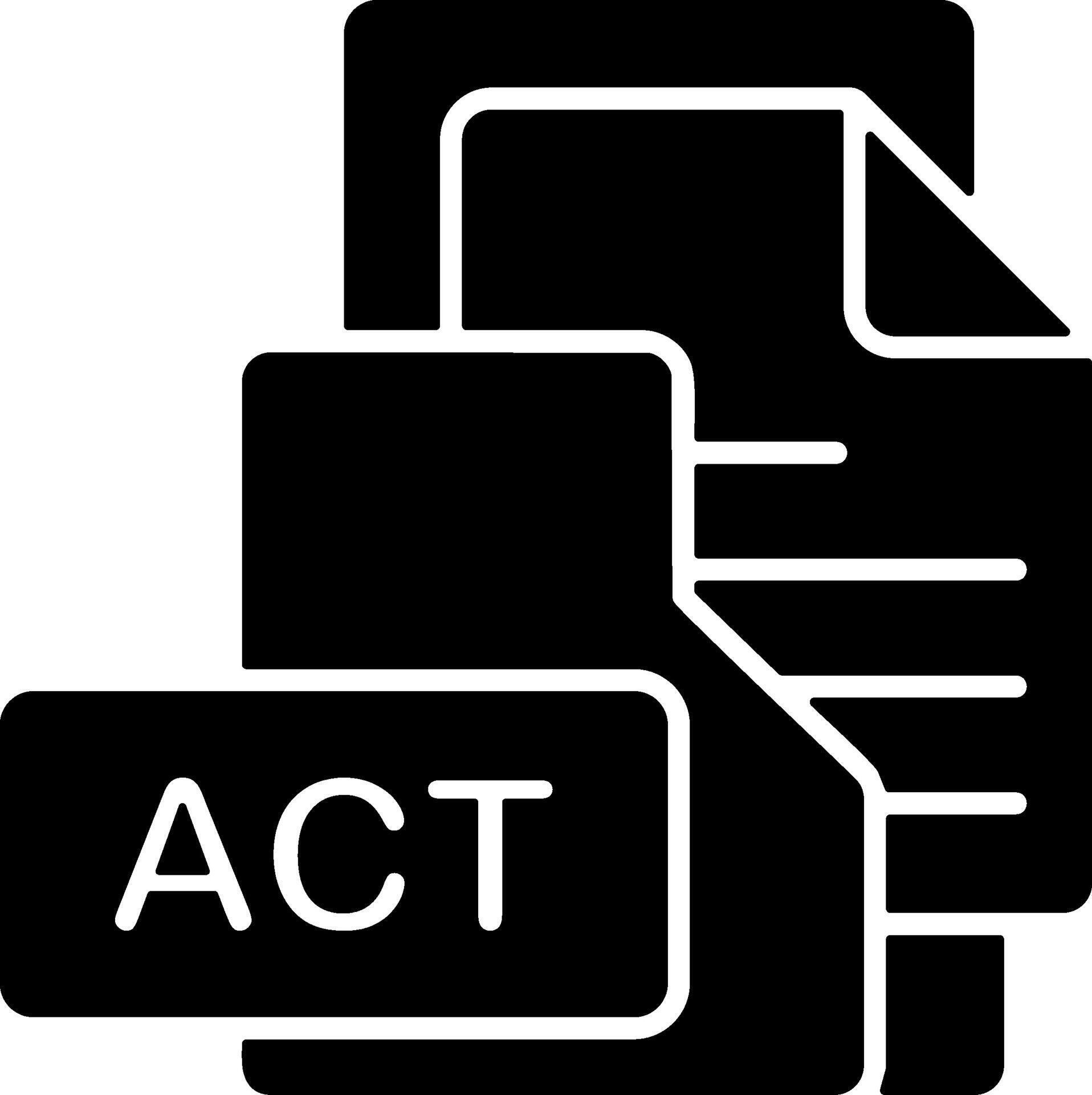 ACTFile Format Folder Icon Solid Style Design 72789390 Vector Art at ...