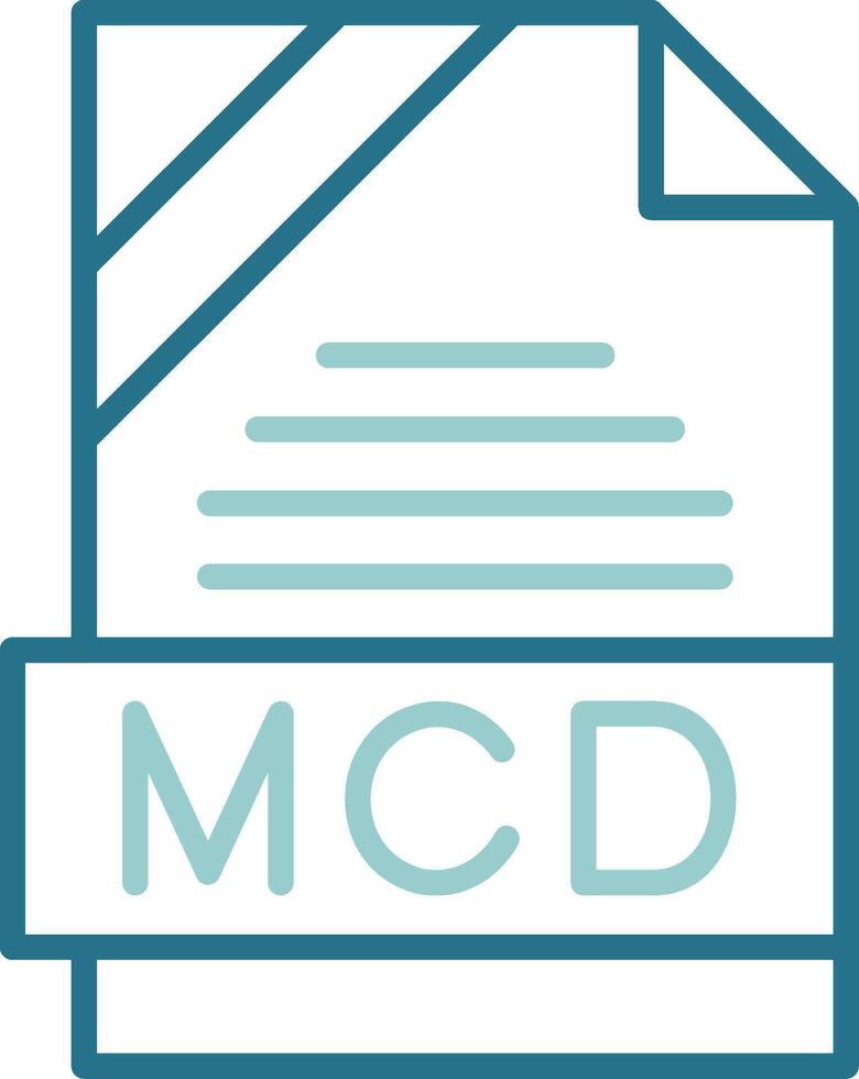 MCD Format Outline Two Color Icon vector