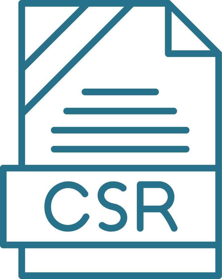 CSR Format Outline Two Color Icon vector