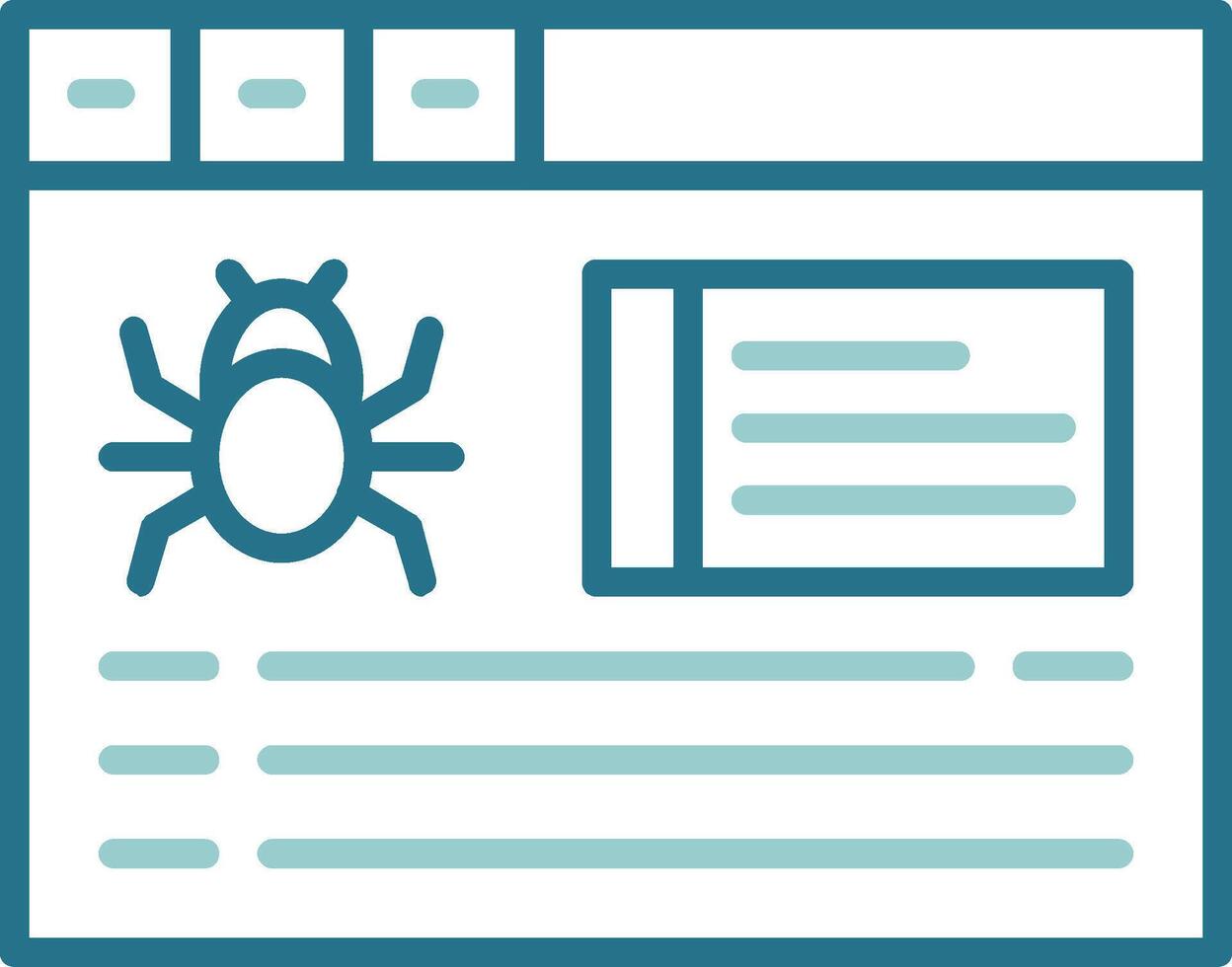 Crawling Circle Outline Two Color Icon vector