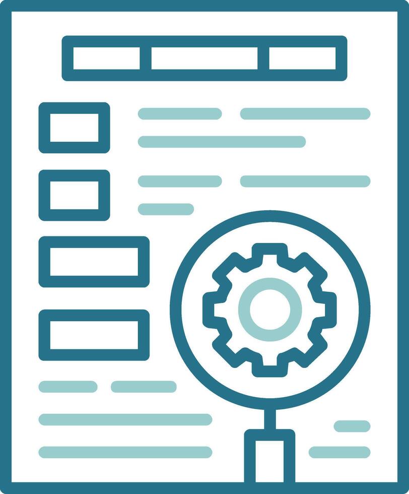 Keyword optimization Circle Outline Two Color Icon vector