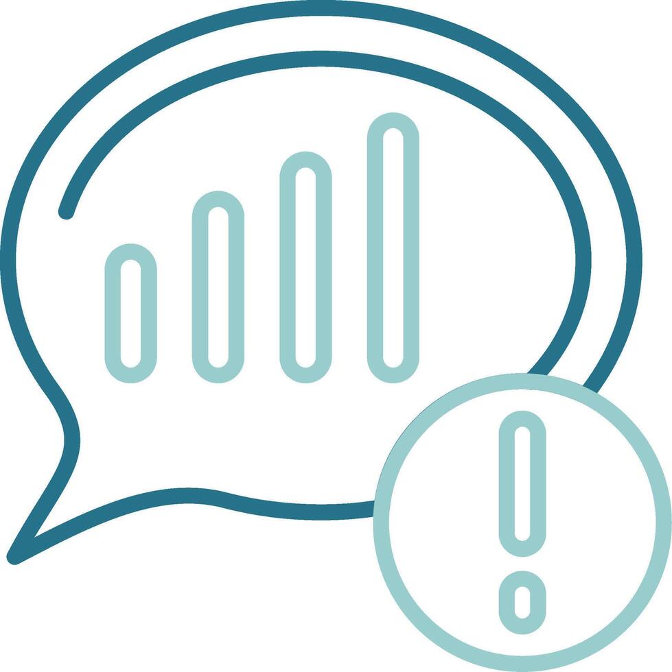 Network signal Notification Outline Two Color Icon vector