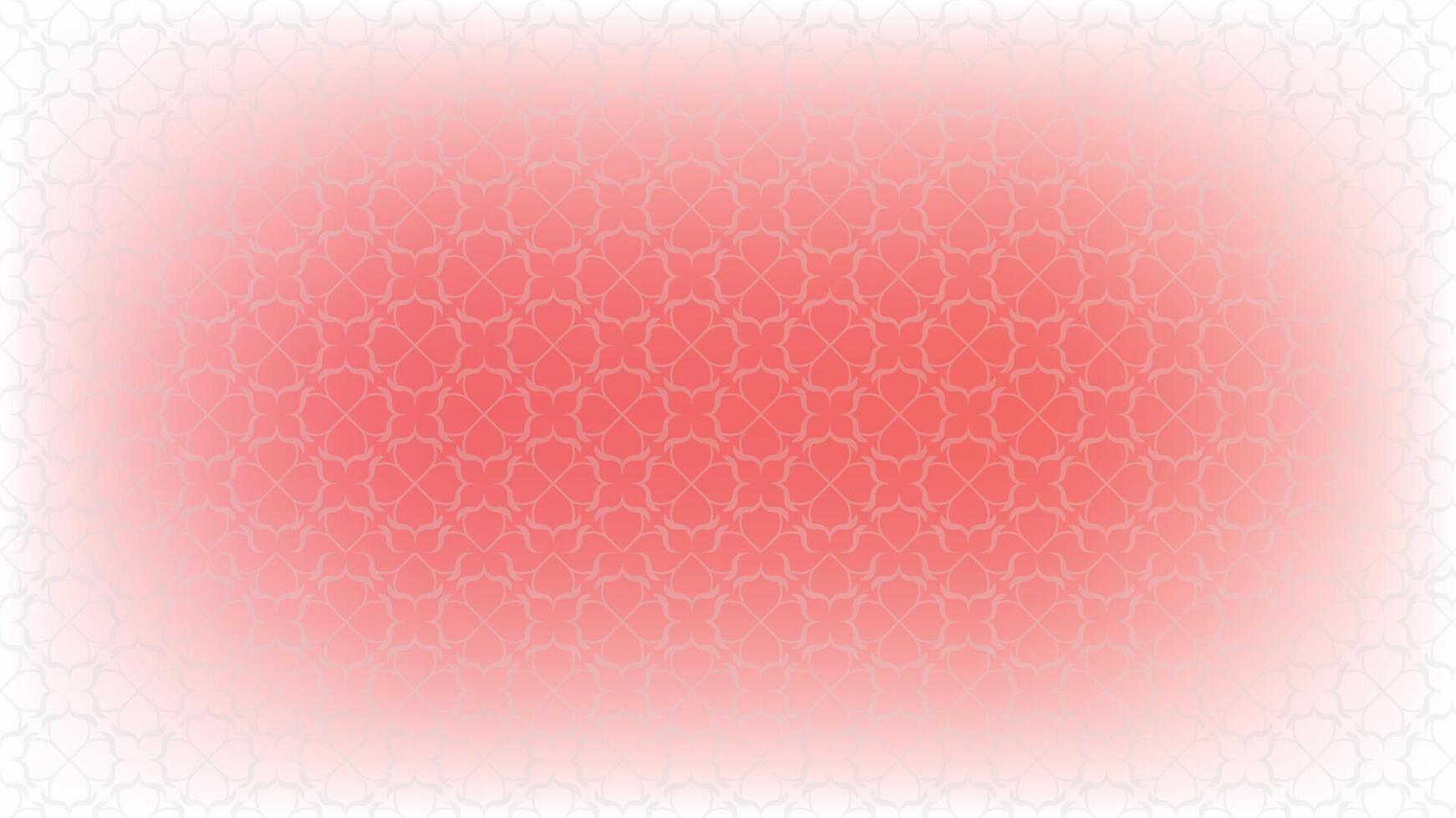 Coral gradient with repeating floral pattern soft vector