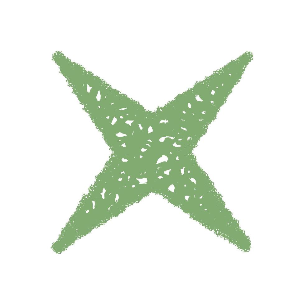 Festive firecracker star in crayon sketch style. Burst and sparkle enhance the symbol with a scribble effect. Explosion and firework energy add graphic excitement, strong for any celebrate idea. vector