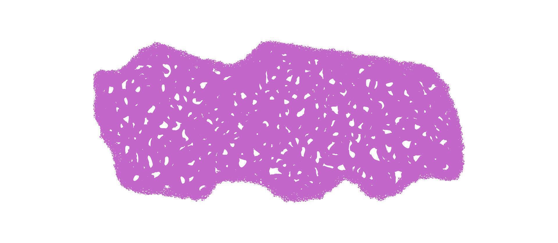 Purple chalk fluid squiggle sketch frame with handdrawn rectangle texture as abstract background. Graphic banner with quote element for creative decoration or text concept. vector