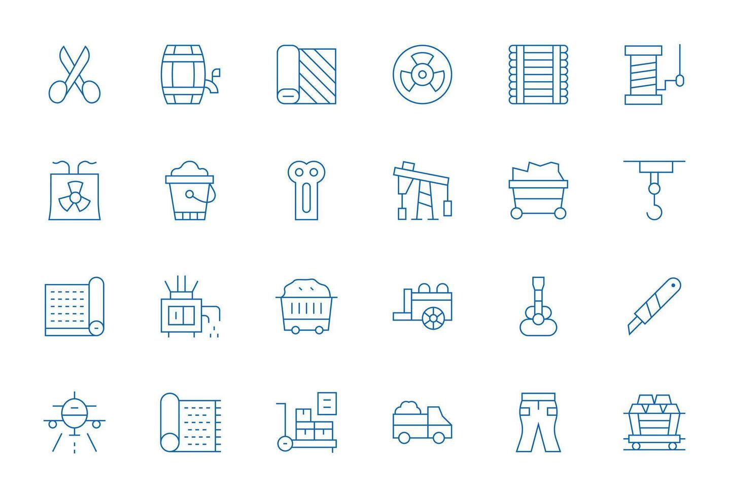 24 Thin Line Icons designed for Material in High Resolution Grid Fitted format vector