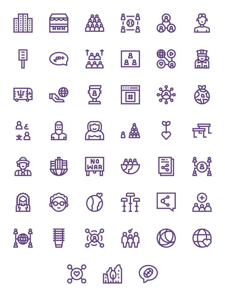 Community Graphics featuring 45 Bold Line Pixel Optimized 128x128 Designs vector