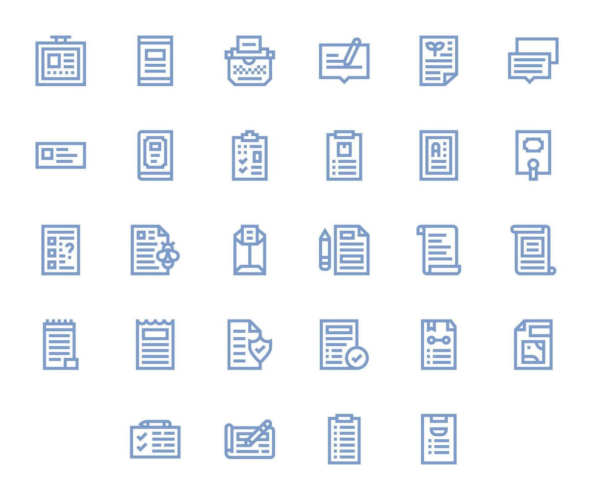 28 Icons for Form optimized in Detail Enhanced High Resolution Bold Line resolution vector