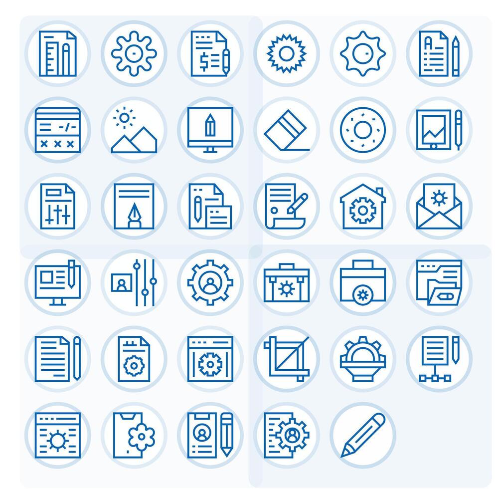 35 Regular Line Icons for Modify in crisp 64x64 Grid Fitted resolution vector