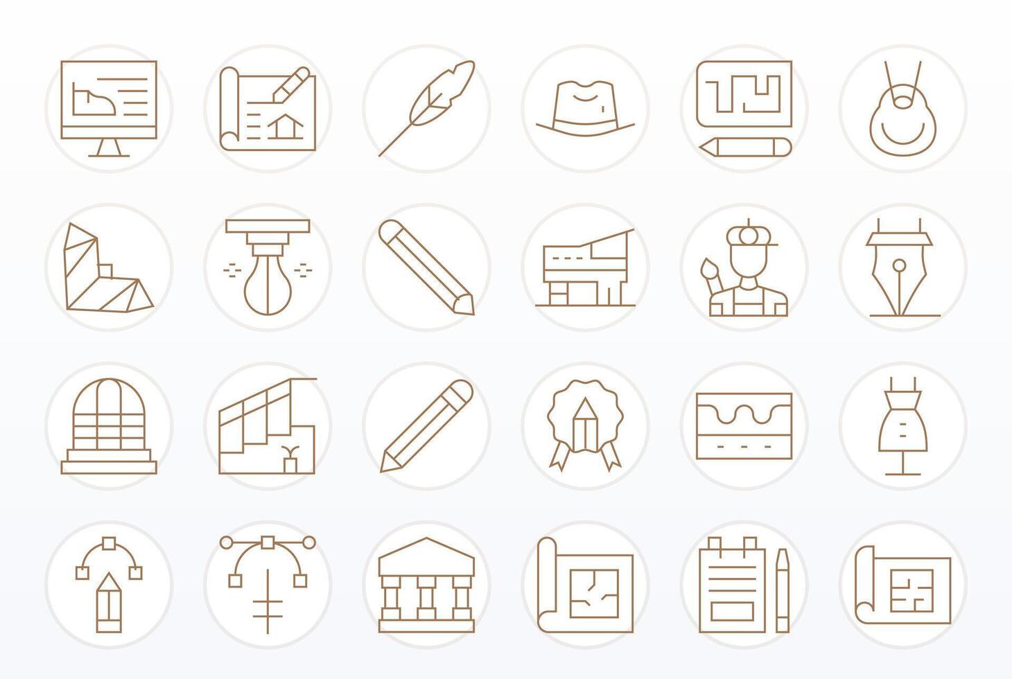 Sketch Icon Repository containing 24 Thin Line 256x256 PIXEL Perfect graphics vector