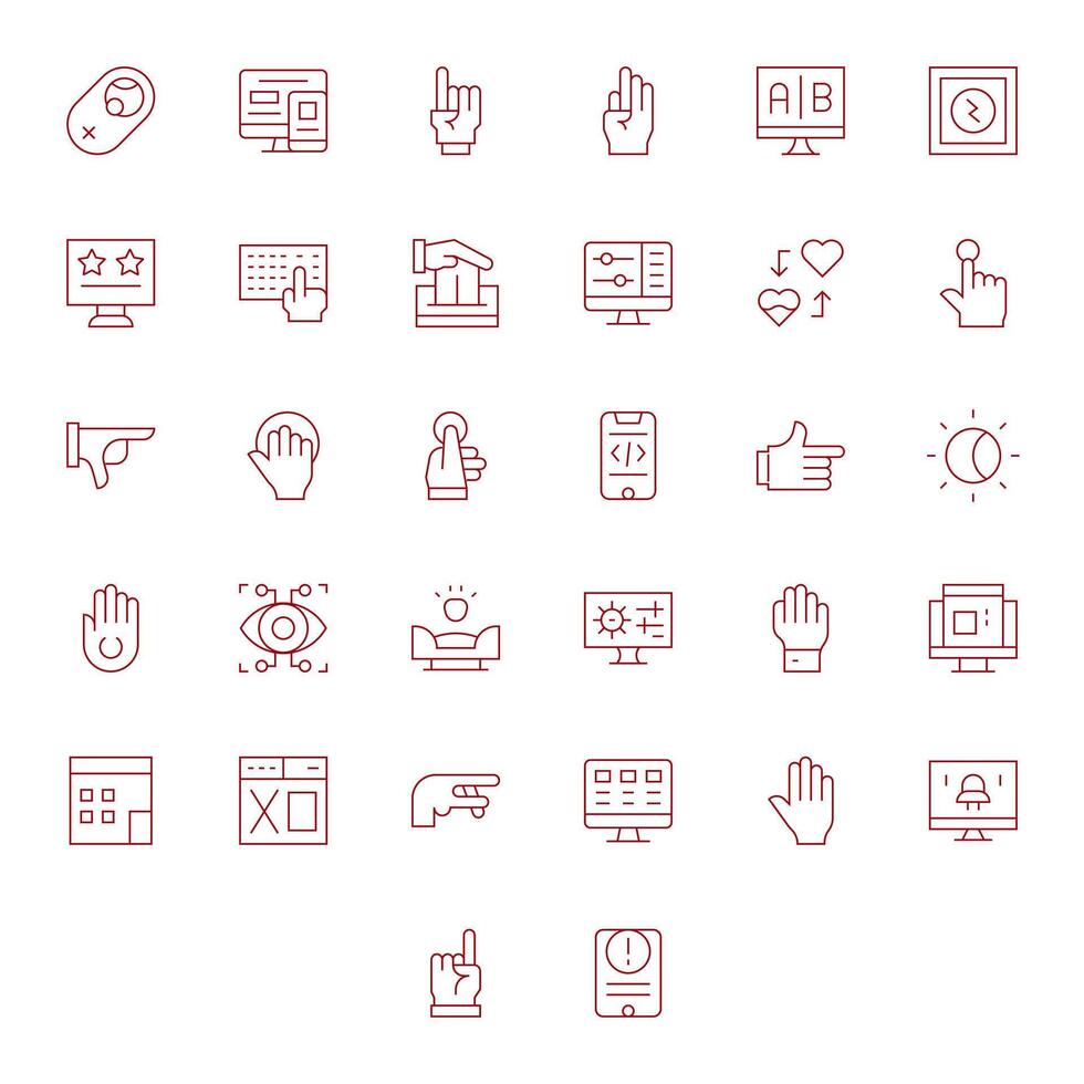 ui icono biblioteca con 32 Delgado línea 256x256 editable diseños vector