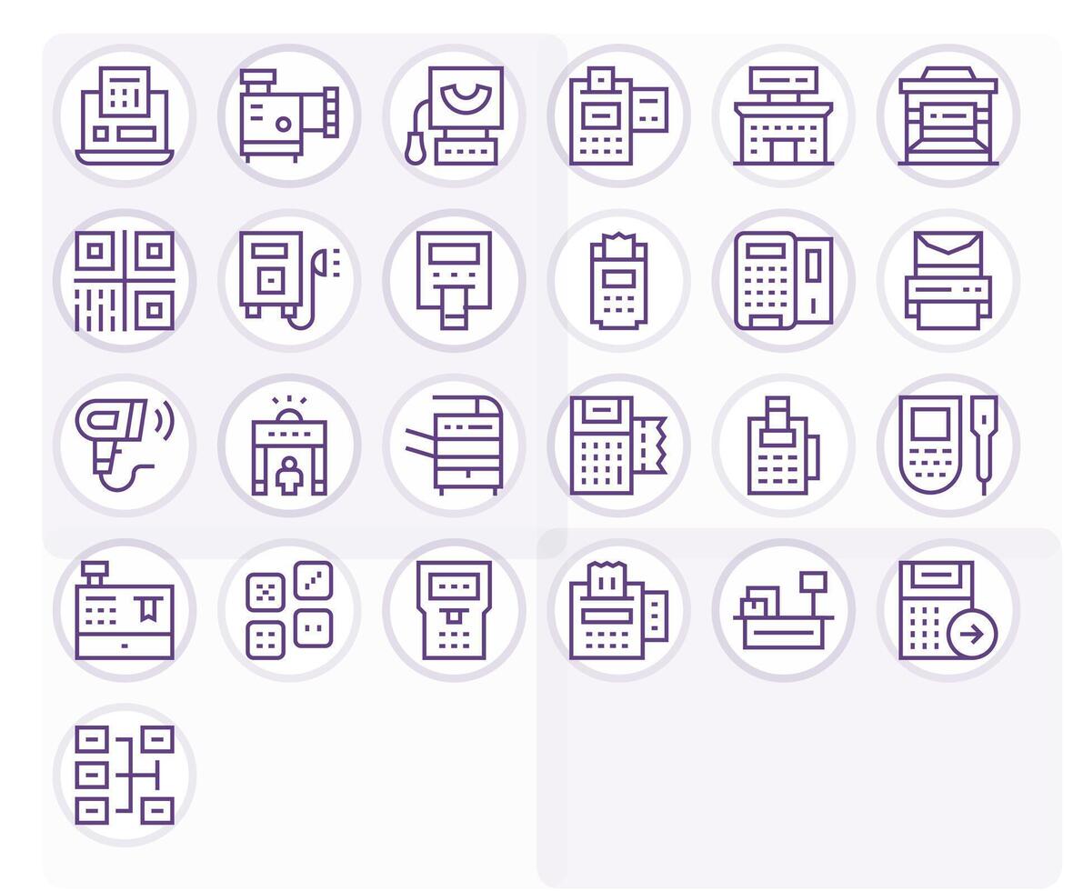25 Regular Line Pixel Optimized Vectors for Scanner Theme