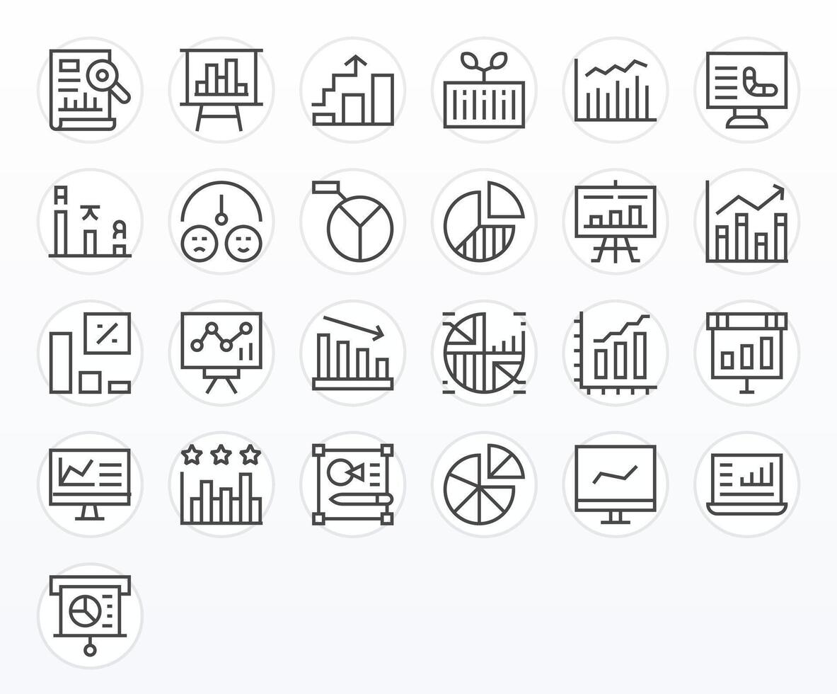 Trend Icon Repository containing 25 Regular Line 64x64 Grid Fitted graphics vector