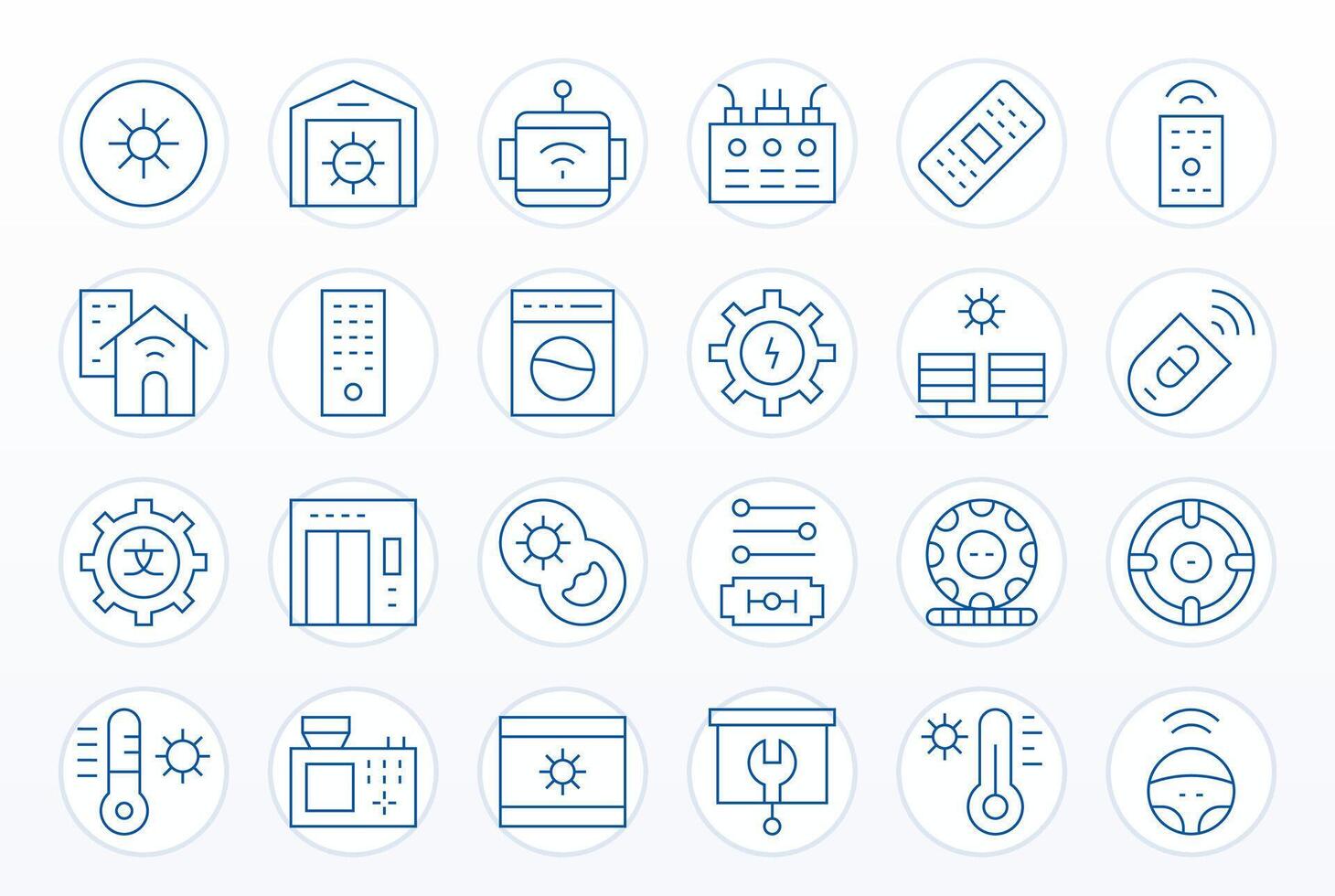Thin Line Detail Enhanced Icons from Control Panel Set with 24 High Resolution Icons vector