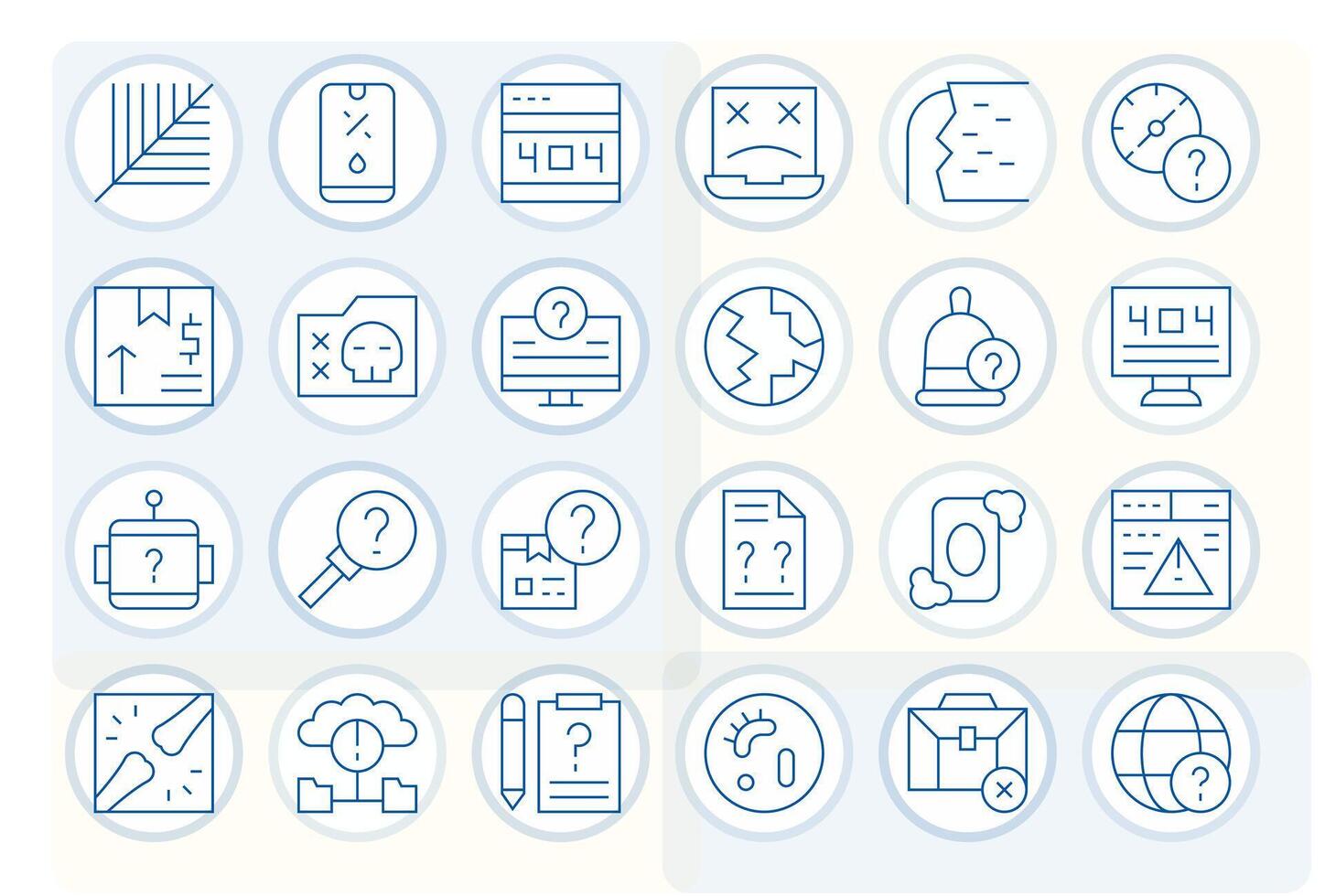 Missing PIXEL Perfect Set with 24 256x256 Thin Line Icons vector