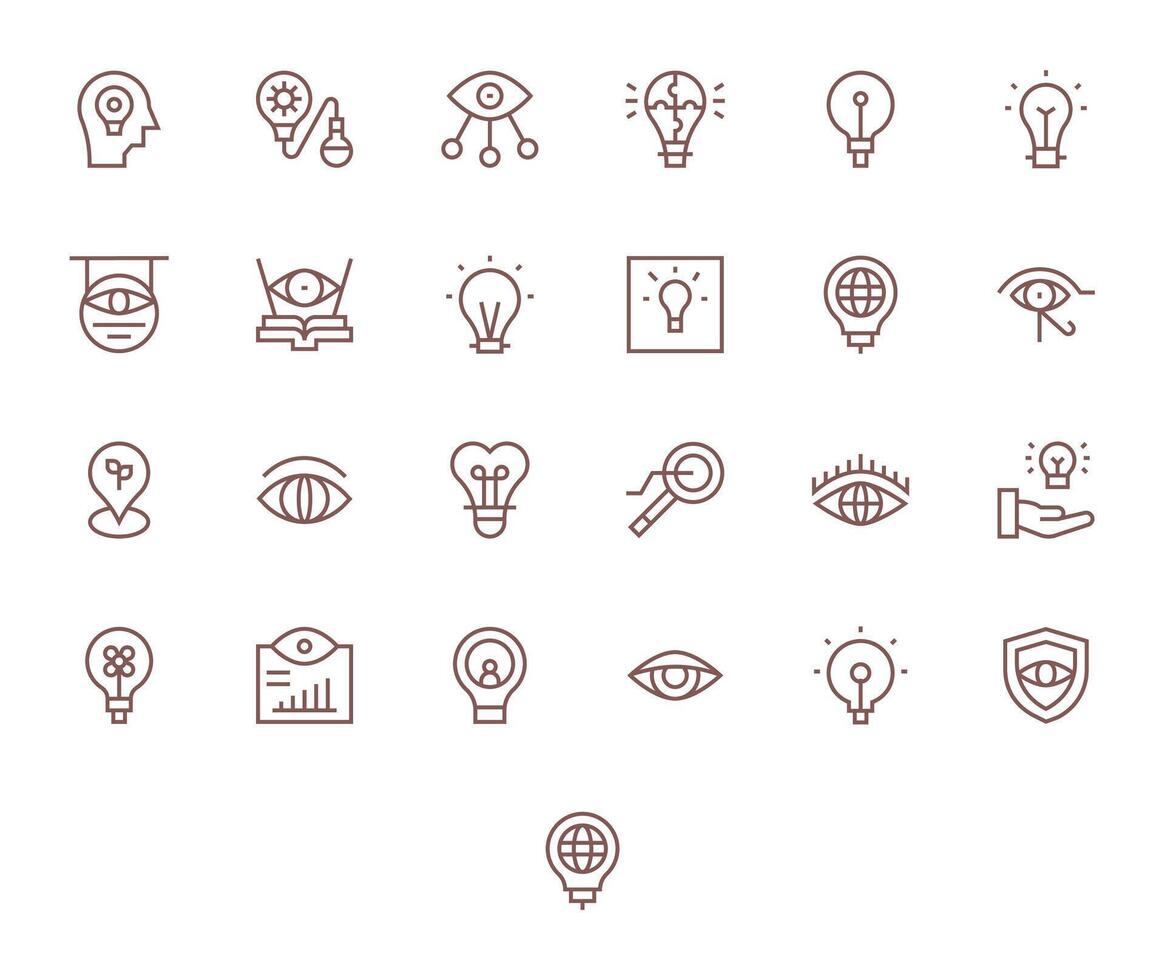 Insight Exclusive Set featuring 25 Regular Line Pixel Optimized 64x64 Icons vector