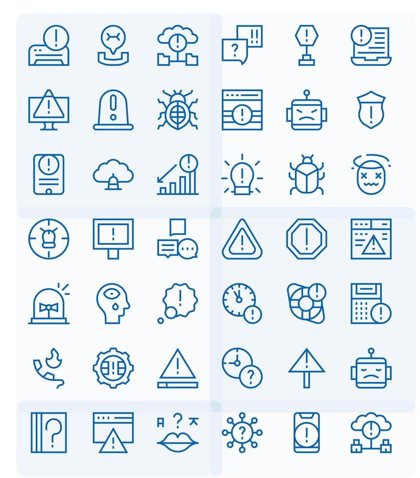42 Regular Line Icons from Issue in 64x64 PIXEL Perfect Quality vector