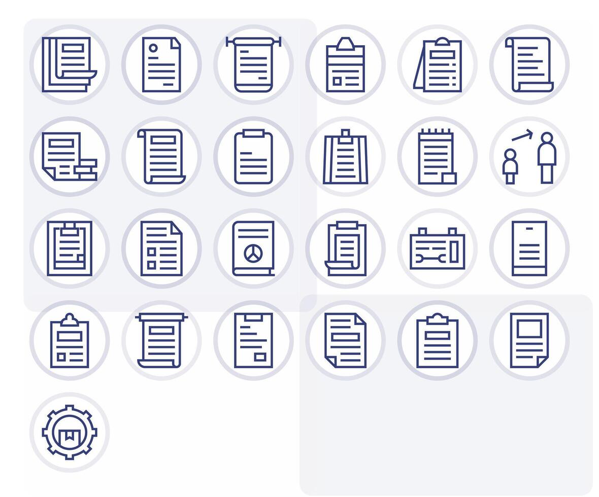 25 Pixel Aligned Icons themed around Guidelines in 256x256 Regular Line format vector