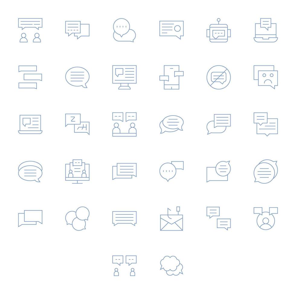 respuesta esencial conjunto incluso 32 monitor Perfecto Delgado línea alto resolución íconos vector
