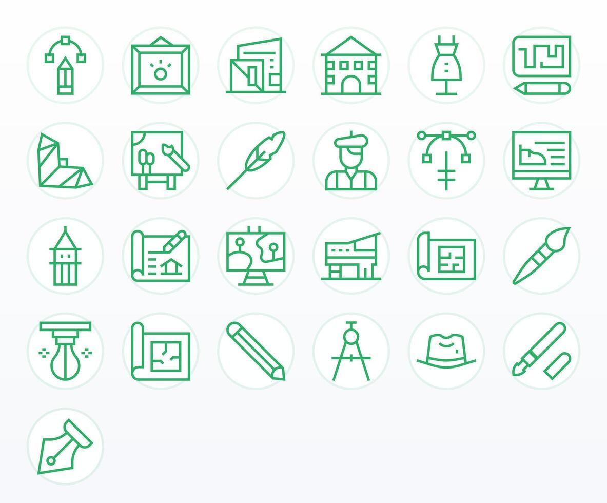 25 256x256 Regular Line Icons optimized for Sketch Detail Enhanced display vector