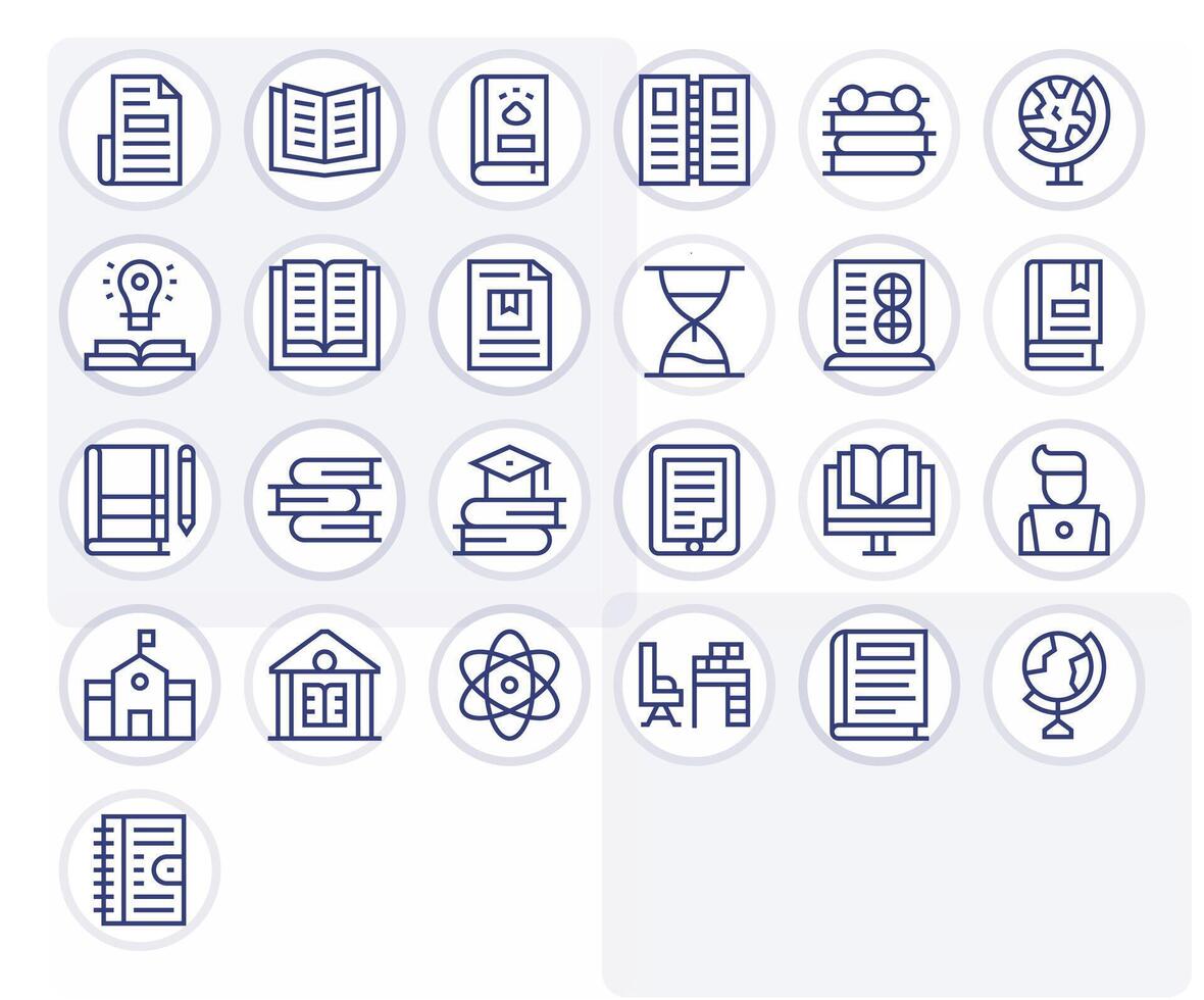 Study Comprehensive Bundle with 25 PIXEL Perfect Regular Line High Resolution Icons vector