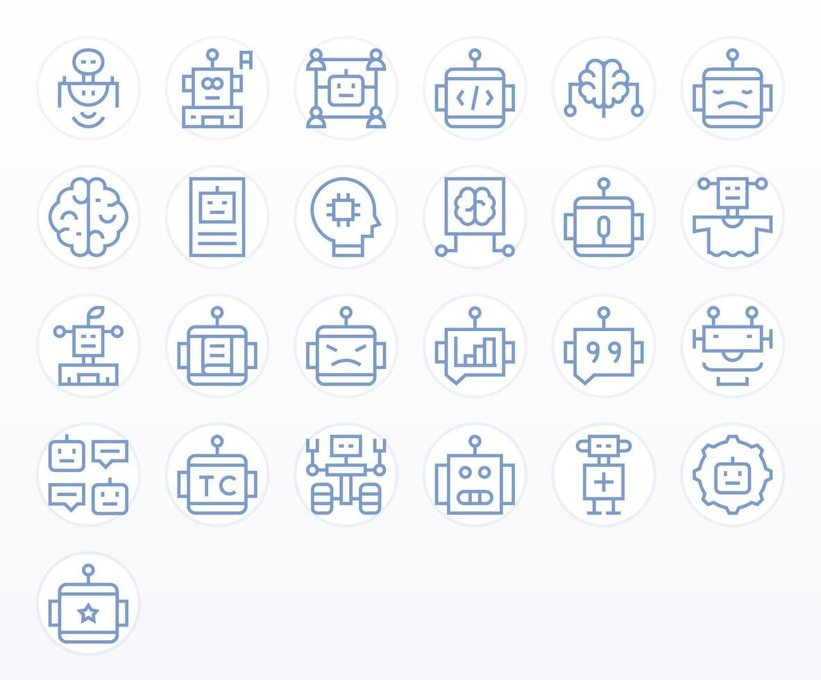 regular línea monitor Perfecto íconos desde ai conjunto con 25 256x256 íconos vector