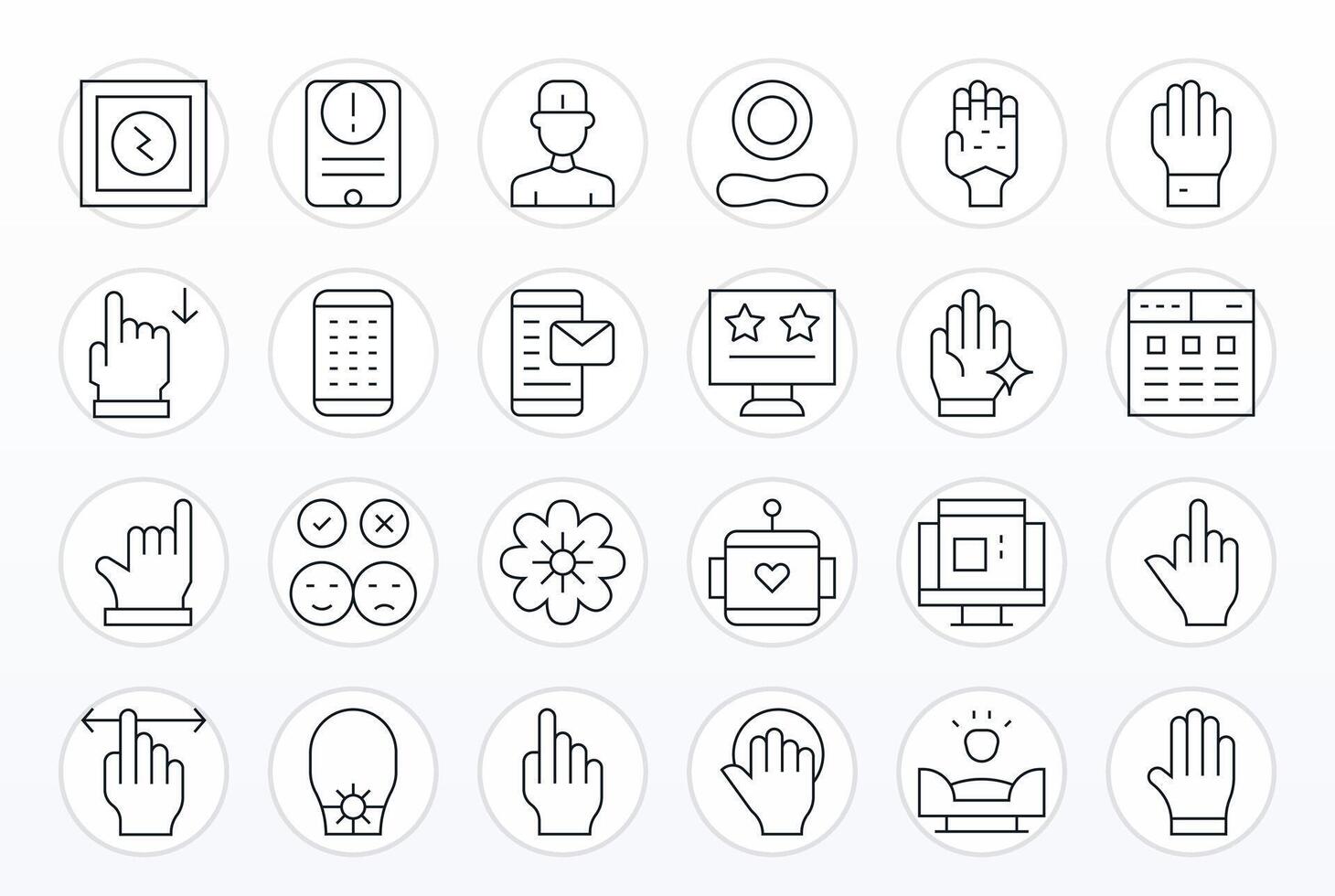 24 Thin Line Pixel Aligned Vectors for Ux Theme