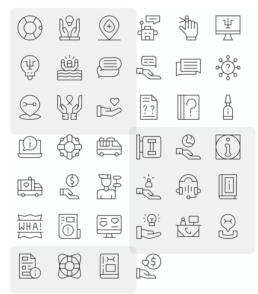 40 Thin Line Display Perfect Icons tailored for Help High Resolution interface vector