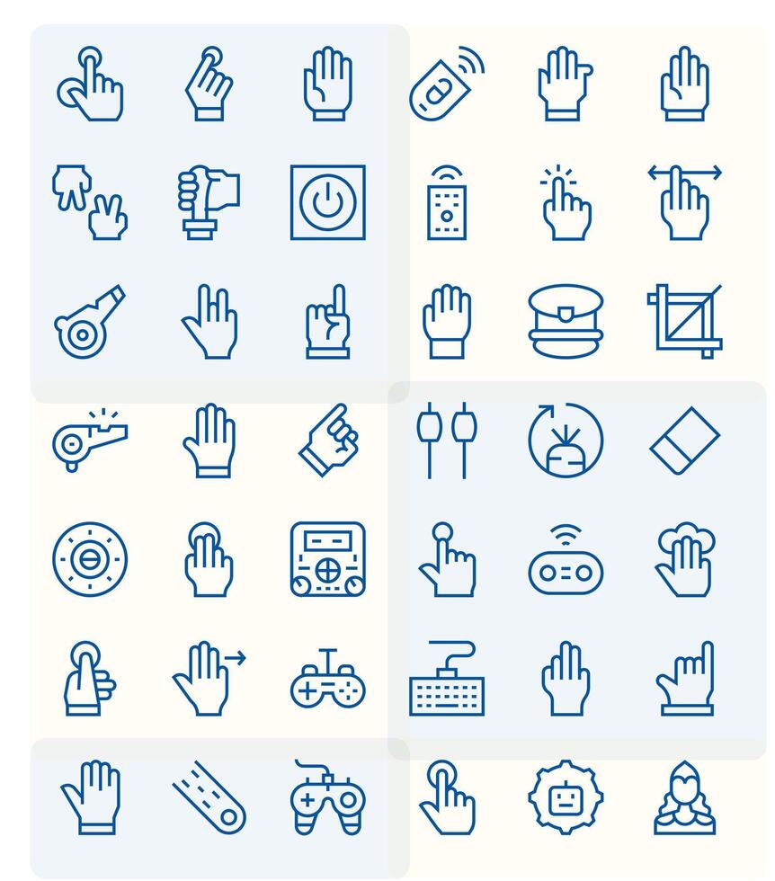 42 Icons for Command optimized in Detail Enhanced High Resolution Regular Line resolution vector