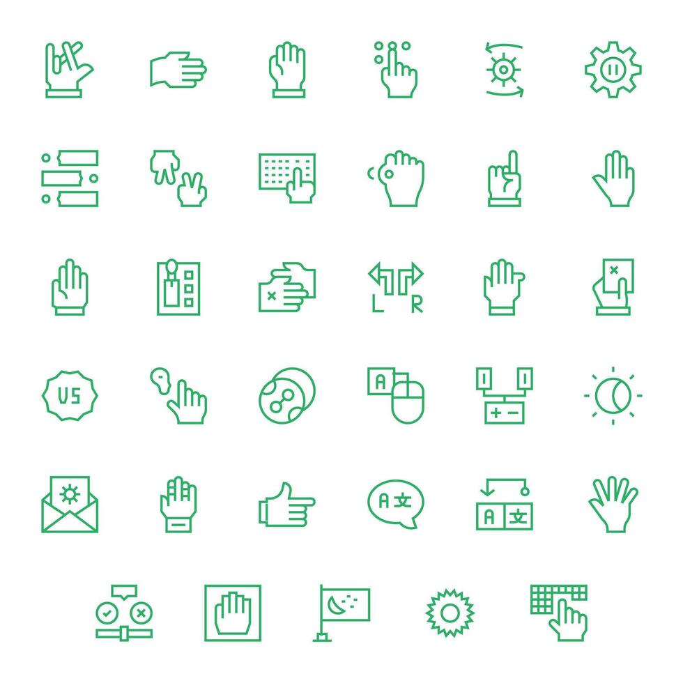 Option Display Perfect Set with 35 High Resolution Regular Line Icons vector