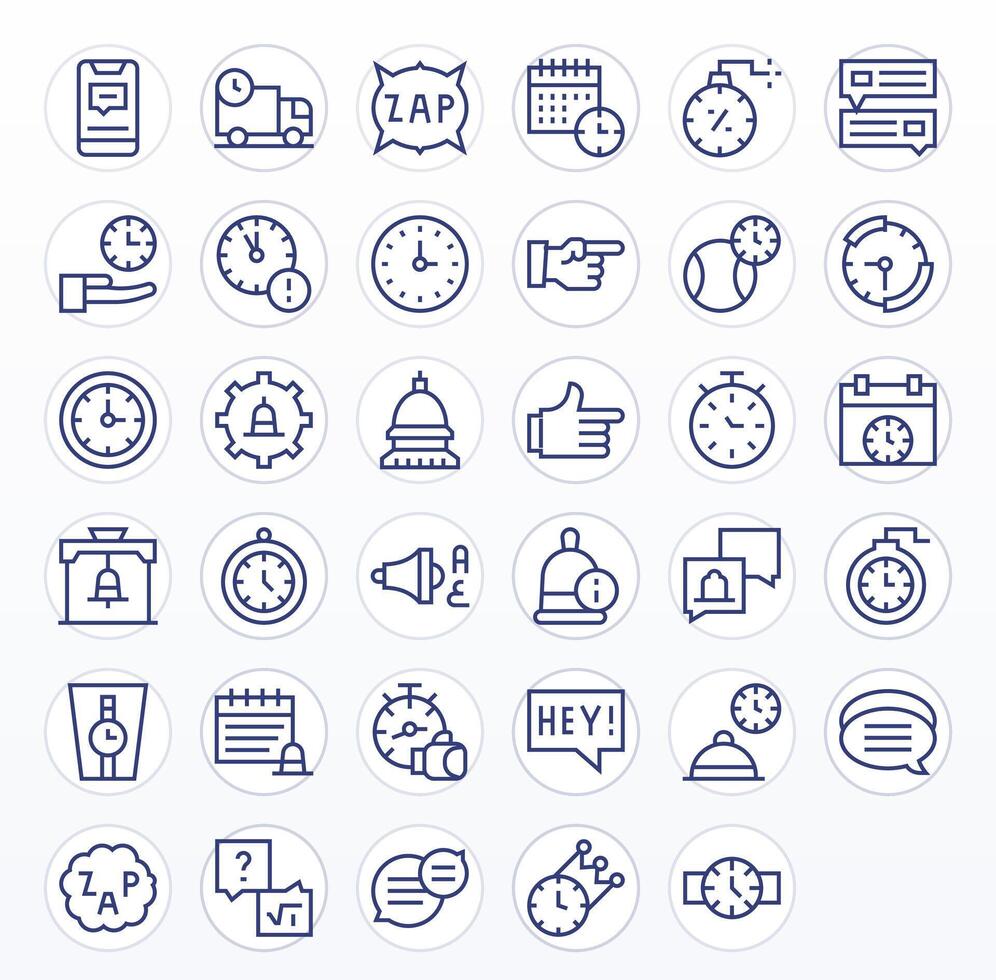 35 Retina Ready Display Perfect Icons for Prompt in Regular Line Theme vector