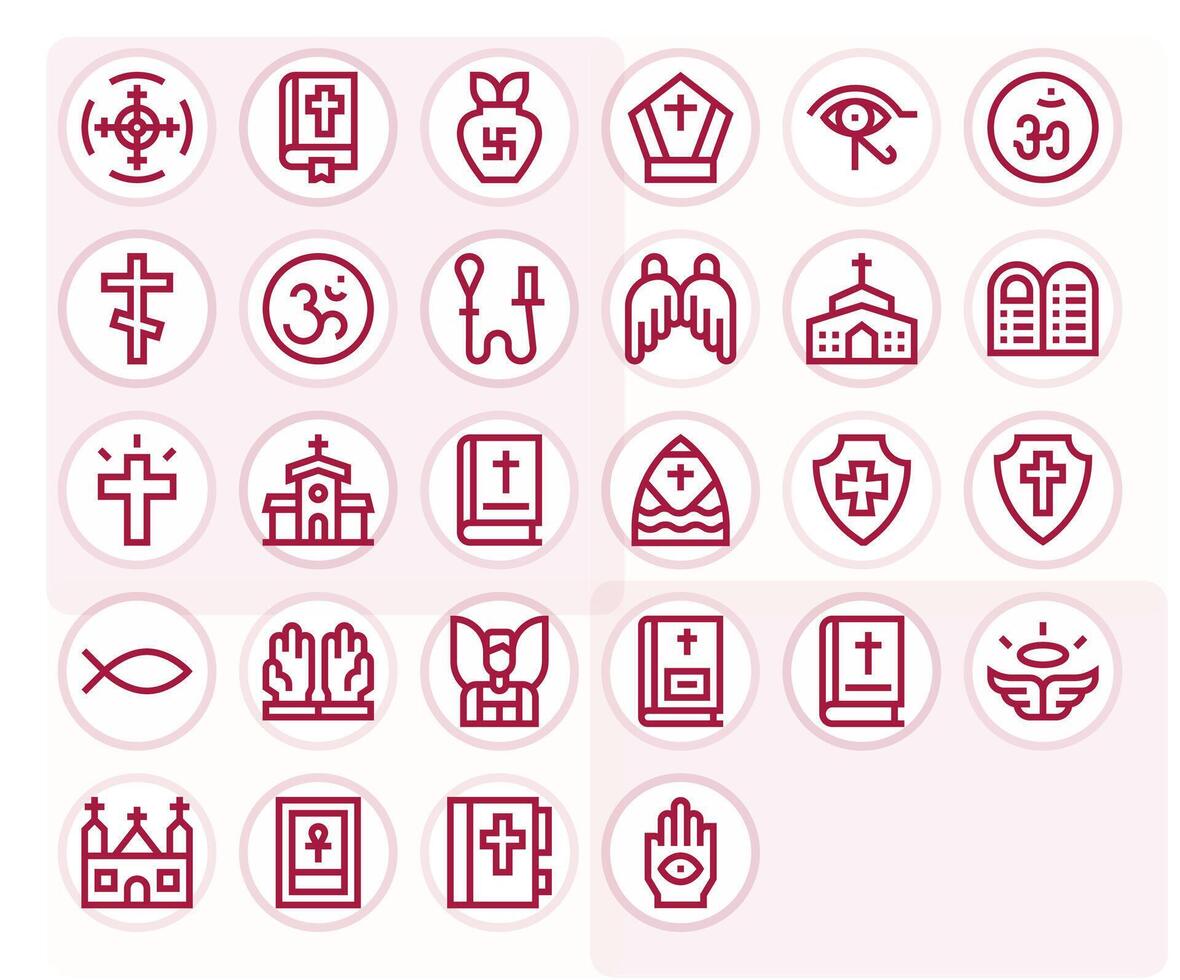 Divine Display Perfect Set with 28 128x128 Bold Line Icons vector