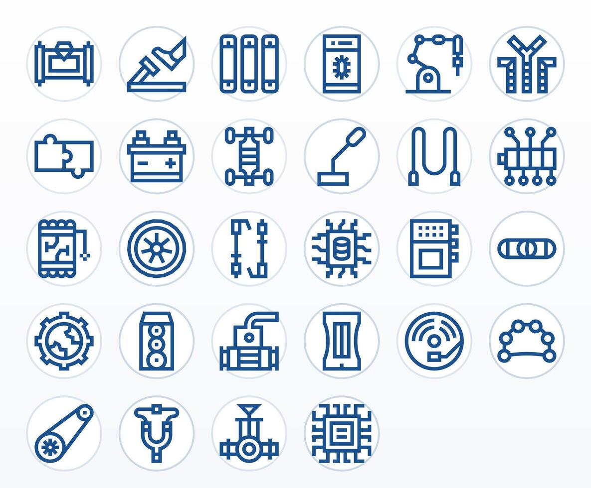 28 Bold Line Editable 64x64 Icons from Component Suite vector