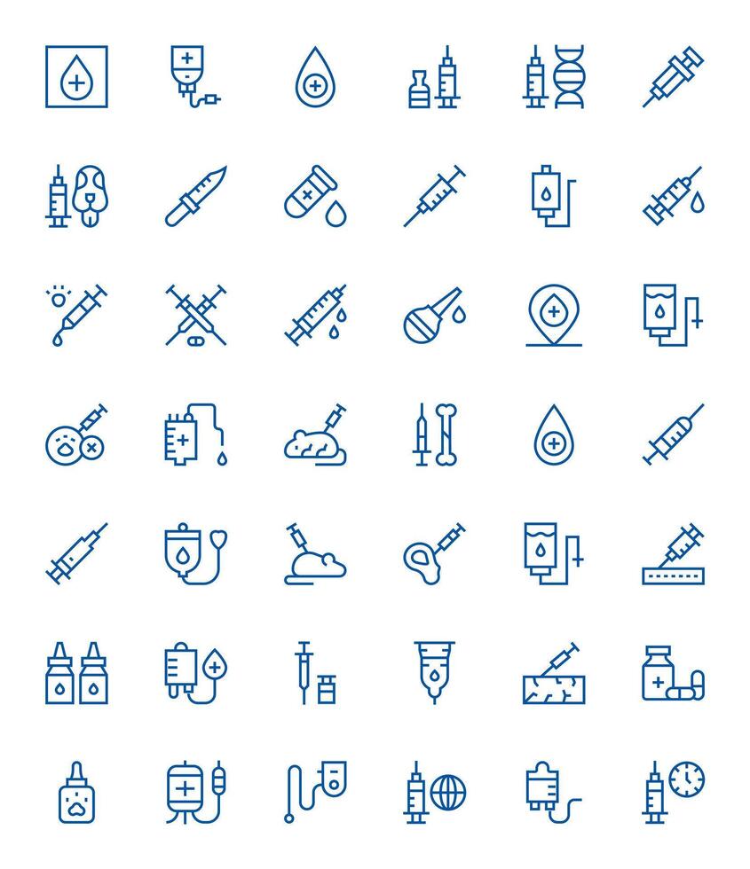 42 Regular Line Display Perfect Icons tailored for Injection 128x128 interface vector