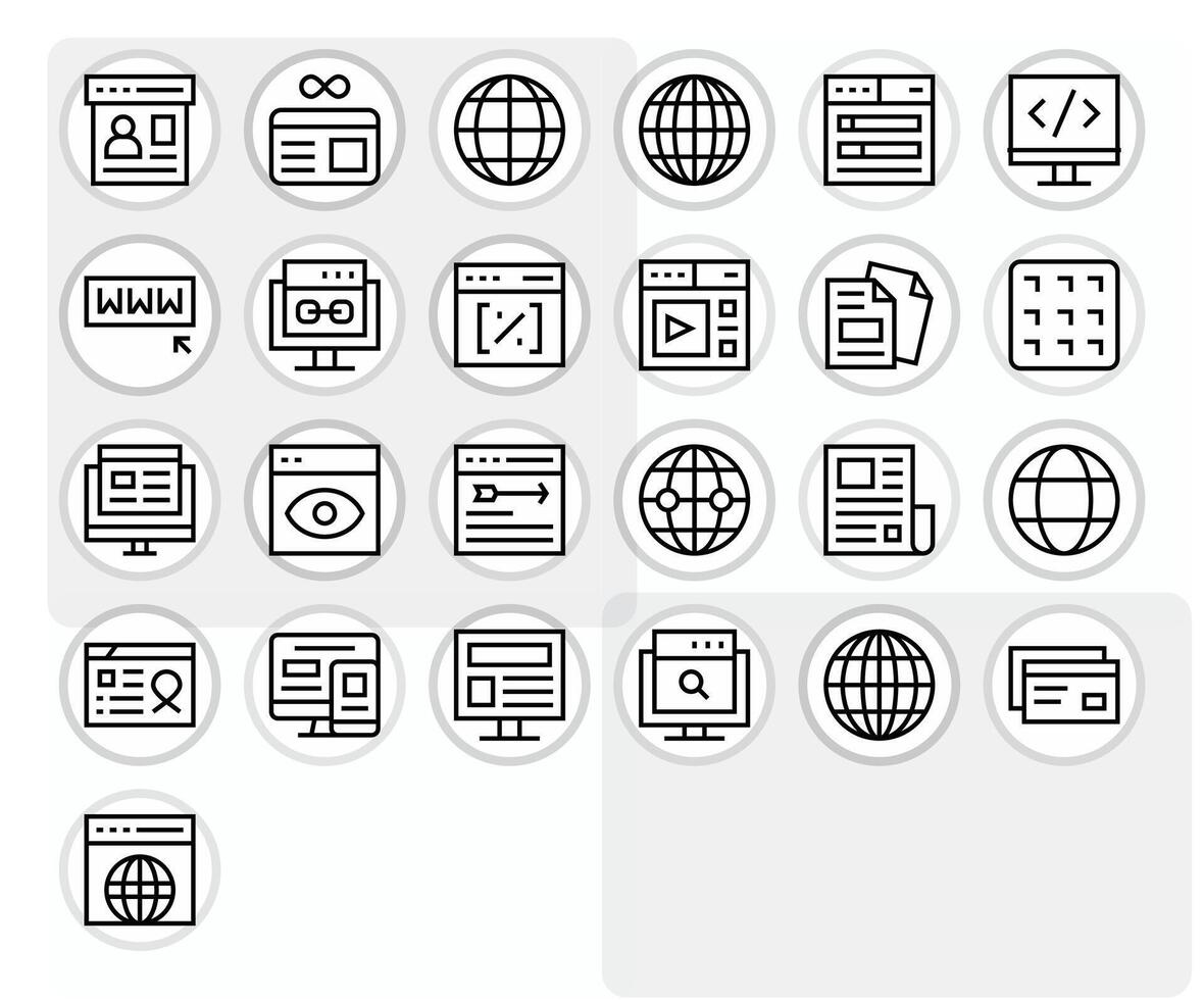 25 Editable Regular Line Icons designed for Web Page Interface vector