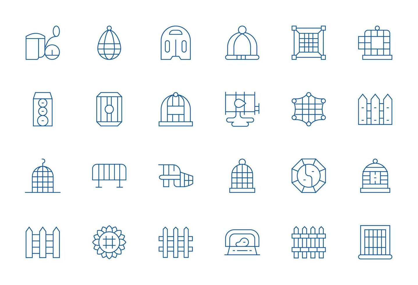 24 Icons for Enclosure optimized in Display Perfect Retina Ready Thin Line resolution vector