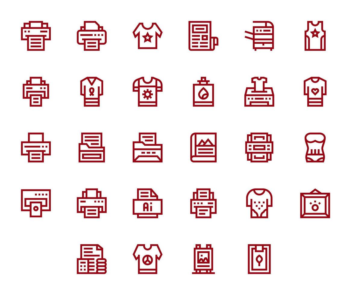 Print Scalable Set featuring 28 PIXEL Perfect Bold Line 128x128 Icons vector