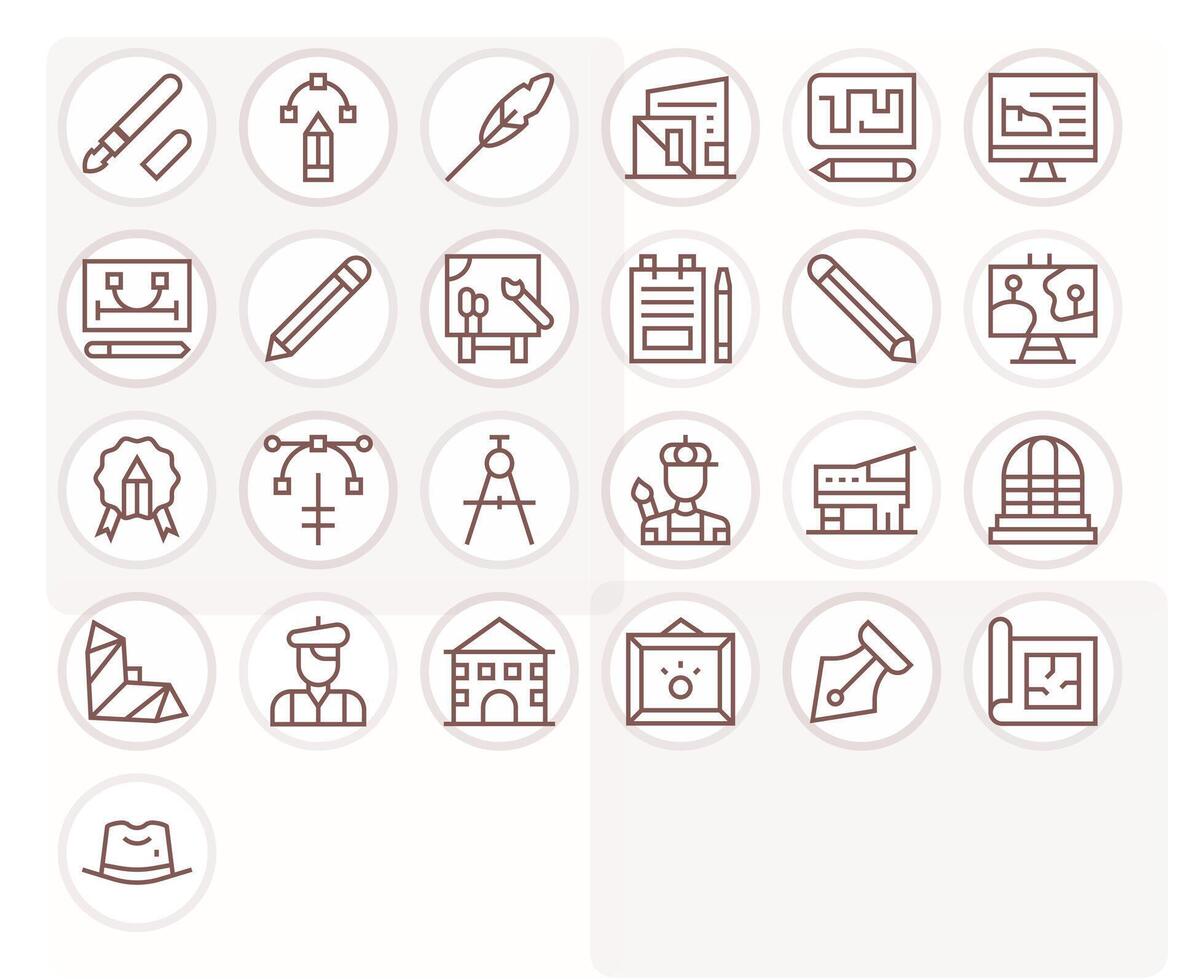 25 256x256 Pixel Optimized Icons for Sketch in Regular Line Theme vector