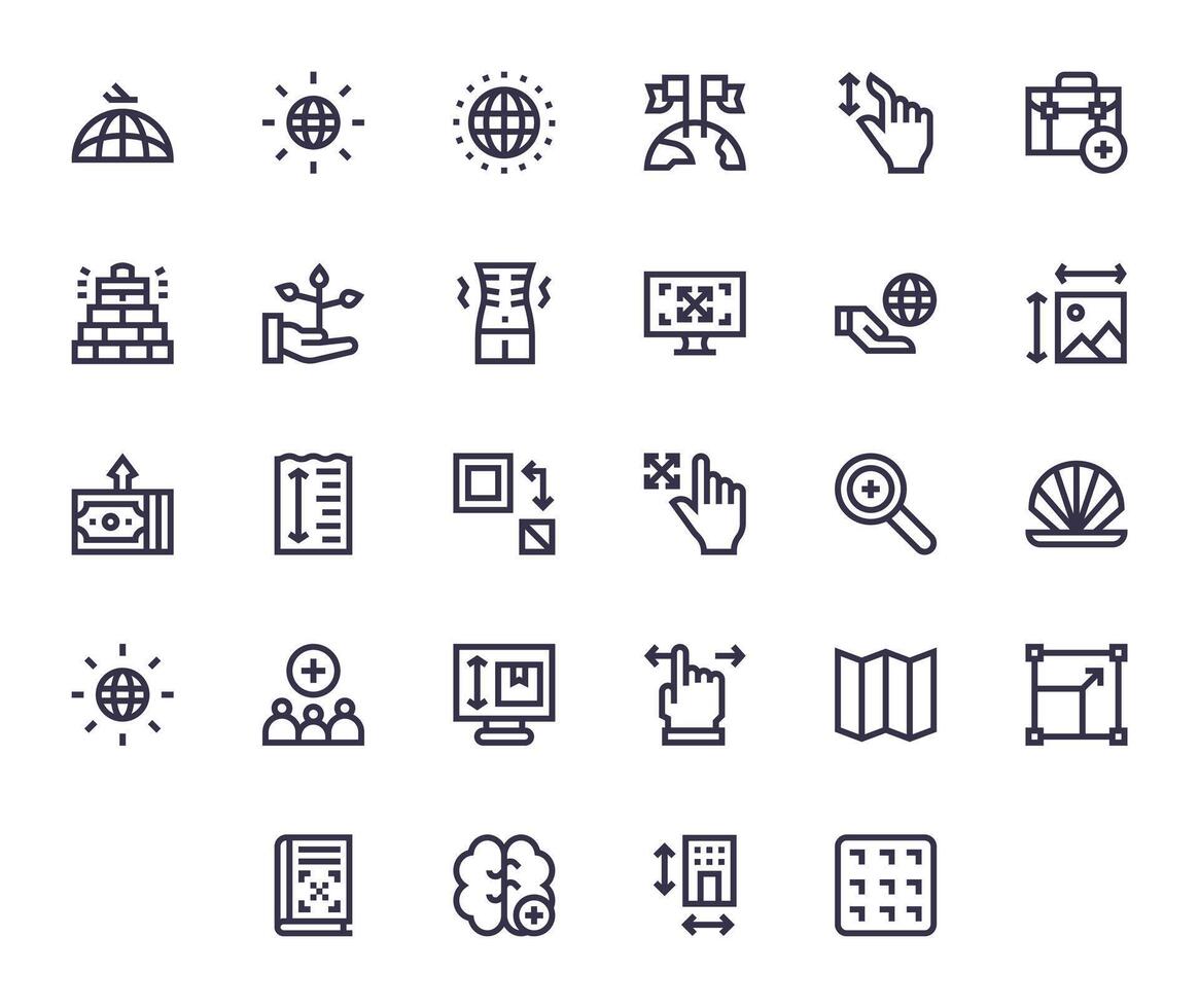 Expand Icon Repository containing 28 Bold Line 64x64 Editable graphics vector