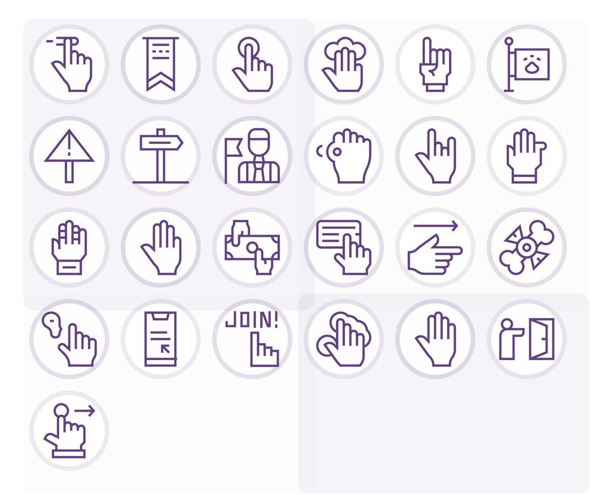 25 128x128 Regular Line Pixel Optimized Icons for Pointer Projects vector