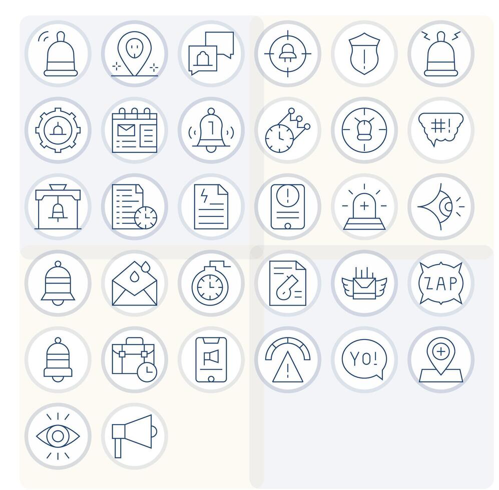 32 Icons for Urgent optimized in Display Perfect High Resolution Thin Line resolution vector