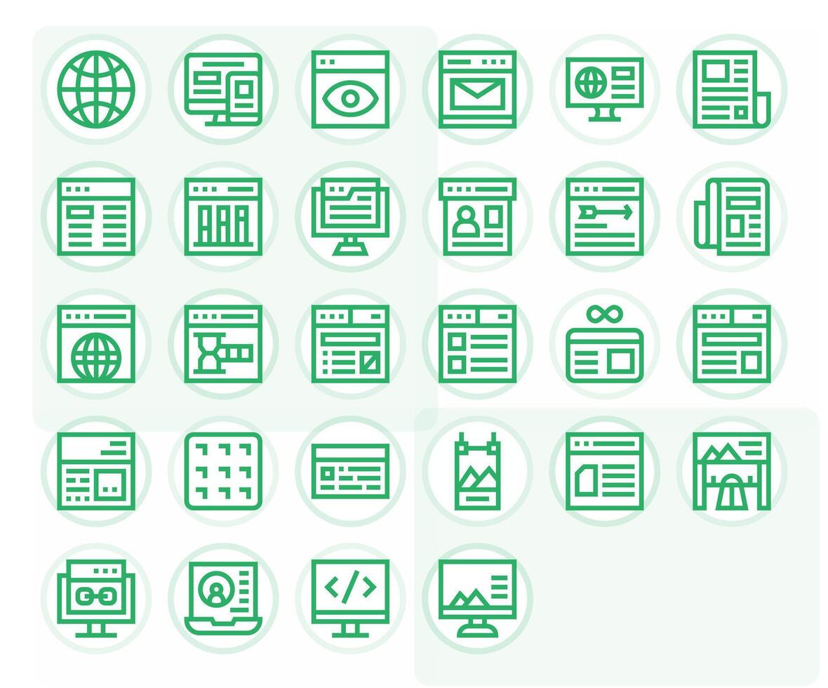 Bold Line PIXEL Perfect Icons from Web Page Set with 28 High Resolution Icons vector